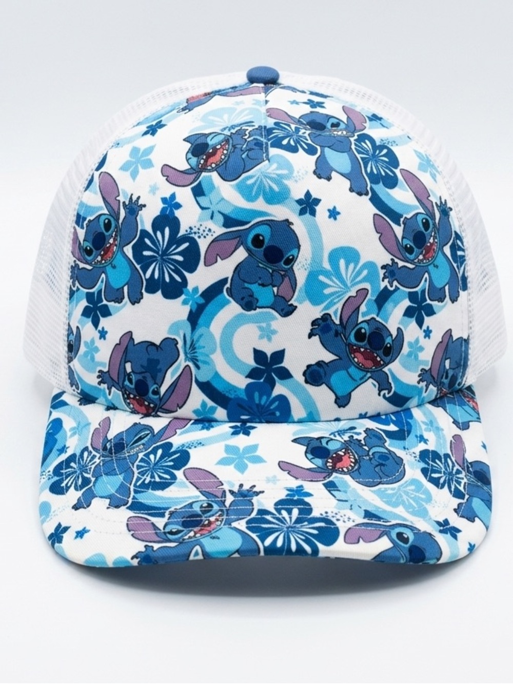 Disney Lilo & Stitch Tropical Floral Mesh Back Trucker Hat Snapback Cap